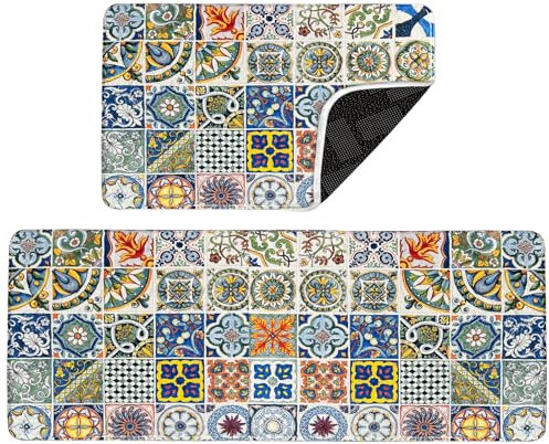 HOMELUX Badezimmerteppich 2 Teilig Badematte, Weicher Badeteppich, Badezimmer Set, Badvorleger rutschfest Waschbar, Flauschiger, Saugfähige Duschvorleger, 50×160 cm+50×80 cm, Für Badezimmer, 2A2BLY