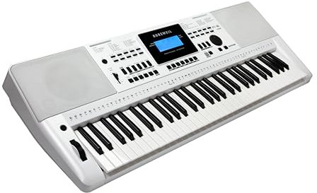 Kurzweil KP140-WH, Teclado Arranger, 61 teclas luminosas con toque dinámico, blanco