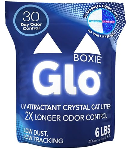 Boxie® Glo™ Katzenstreu, 30 Tage, geruchskontrollierend, 2,7 kg, Nicht klumpend, Kristall-Kätzchenstreu