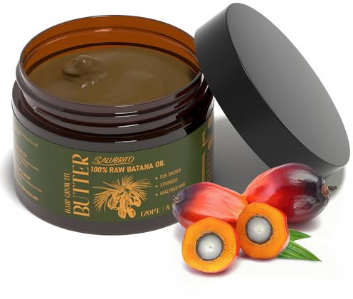 SALUBRITO Batana Öl Bio 120g, 100% Rein, Roh Batana-Öl für Haare und Hautpflege, Tief NäHrende Kopfhaut, Natürlich Haaröl für Männer und Frauen