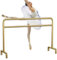 CJIANYING Ballettstange, Gold, doppelschichtig, einfache Ballettstange, Mobile Beinpresse aus Metall, geeignet für Heimtanzstudios, Schulen (Gold, 1 m)