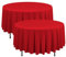 2er-Pack rot runde Tischdecke, 229 cm, Polyester, runde Tischdecken, Flecken- und resistent, waschbar, runde Tischdecke, Tischdecke für Hochzeit, Geburtstag, Partys, Bankett, Tischdekoration