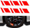 6pcs Auto Felgen Aufkleber,kompatibel mit Land Rover Discovery Evoque Freelander,Rad reflektierende Aufkleber,4-Red