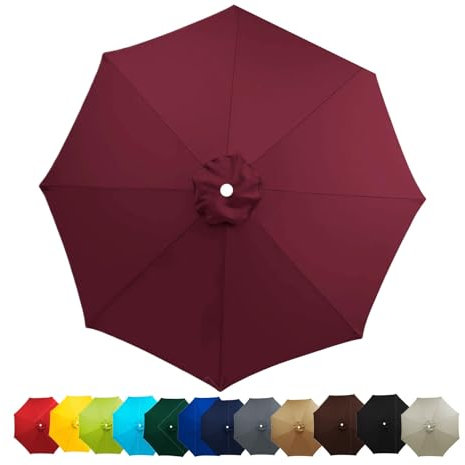 Toldo de repuesto para sombrilla de 3 metros, 8 varillas, Cubierta de Repuesto para sombrilla de patio trasero, piscina, sombrilla voladiza, 2m 2.7m resistente Cubierta de Repuesto ( Color : Burgundy