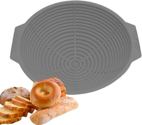Cesta de pan de silicona, cesta de silicona para pan – Herramientas para hacer pan, cesta de pan resistente al horno, antiadherente, cesta plegable, accesorios para hornear pan de masa madre