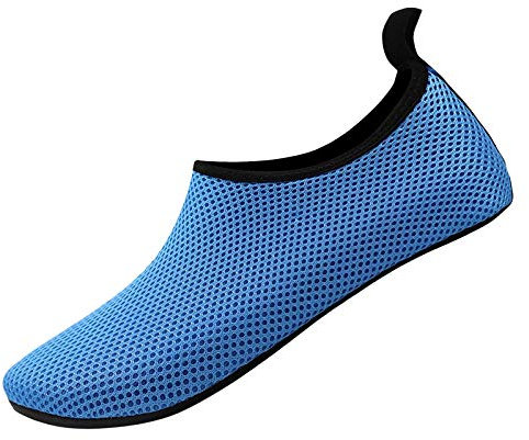 Scarpe da ginnastica da uomo e donna, leggere, da ginnastica da donna, a piedi nudi, impermeabili, unisex, piatte antiscivolo, da spiaggia, Blu, 42/43 EU