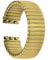 WUURAA For Swatch Edelstahl elastisches Uhrenarmband, Feder elastisches Uhrenarmband 17mm 20mm(Golden(Trapezoidal style),17mm)