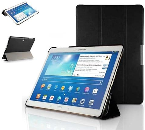 Custodia per Samsung Galaxy Tab S 10.5 pollici 2014 modelli SM-T800 SM-T805 SM-T807 Tablet Cover per Samsung Galaxy S 10.5 Smart Slim Light Hard Shell Trifold Stand Cover con Auto Wake/Sleep (nero)