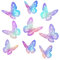 48 Stück Schmetterlinge Deko Schultüte Schmetterling 3D Schmetterling Aufkleber Schmetterling Sticker Set Kinder Glitzer Schmetterlings Wasserfester Klebstoff Für Sammelalbum Tagesplaner (3)
