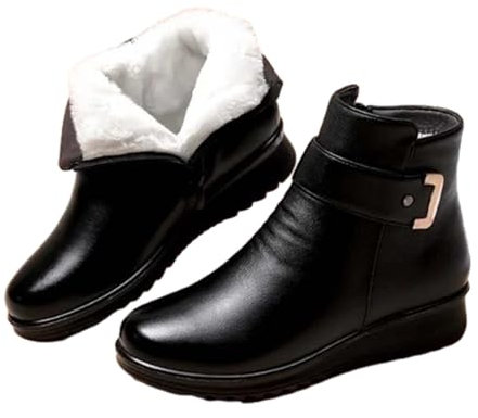 Generico Stivali con Borchie Donna Stivali da Donna Alti Stivali Imbottiti in Tinta Unita alla da Donna Stivali da Donna con Tacco a metà Polpaccio Stivali in Scarpe Primaverili Donna (White, 39)