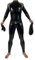 Generisch Männer Sexy Spiegel Latex-Ammoniak Alles Inklusive Catsuit Freizeit Eng Overall Nachtclub DS Bühne Kleidung,Schwarz,XXL
