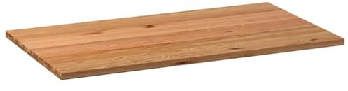 vidaXL Tischplatte Hellbraun 180x100x4 cm Massivholz Eiche Rechteckig, Esstischplatte, Schreibtischplatte, Bartischplatte, Esszimmertischplatte
