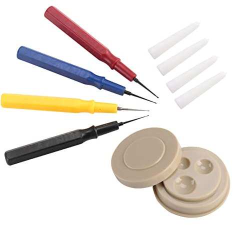 Luocute Penna per Olio per Orologi, Set di Oliatori Professionali per Orologi 1 Tazza per Olio 4 Kit di Assortimento di Penne per Olio, Tazza in Plastica con Tre Diverse Depressioni,