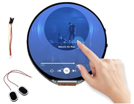 Fangxuee Carte de Développement D'Affichage Rond ESP32-S3 de 1,85 Pouces Processeur Double Cœur LX7 32 Bits Écran 360x360 pour WiFi et Bluetooth