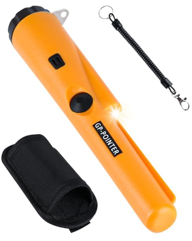 Metalldetektor Pinpointer, Metallsuchgerät, Metalldetektor Klein Tragbar Metallsuchgerät IP66 Wasserdicht, Hochpräziser Handheld Detektor für Goldsuche Schmuck & Silber mit LED Indicator Gürtelholster