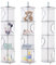 2 Stück Set Hängende Netz-Aufbewahrungstasche, Hängender Speicherkorb Kinder, Hängeorganizer 4 Tier Faltbare Aufbewahrungsnetze, Kuscheltiere Hängeregal Für Spielzeug, Kleine Kleidung (3 Stück Grau)