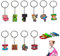 WQEDVN 16 portachiavi per bambini e ragazzi, portachiavi da gioco per borsa scolastica, per ragazzi e ragazze (10 portachiavi + 6 braccialetti in gomma)