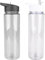 2PCS Leak Proof Sports Water Bottles,800ml Clear Plastic Bottles with Filter Flip-Top Lid and Reusable Design for Gym School Sports and Cycling Gift for Students Teachers Friends (Mix)