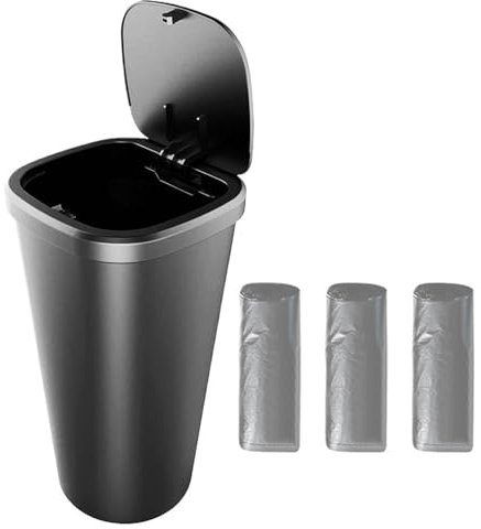 MWAHJU Cubo De Basura Papelera for coche, contenedor de basura for el interior del coche, portavasos for coche, bote de basura, barril de almacenamiento(3 Rolls)
