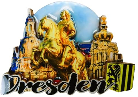 Magnet Souvenir Dresden Frauenkirche 9 x 7 cm Kühlschrankmagnet Deko GCG 13