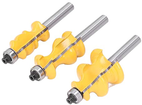 Architectural Molding Router Bit Set, High Grade Welding, Tungsten Carbide Cutting, Synthetic Materials Cutting for Woodworking, Industrial Quality, Designer