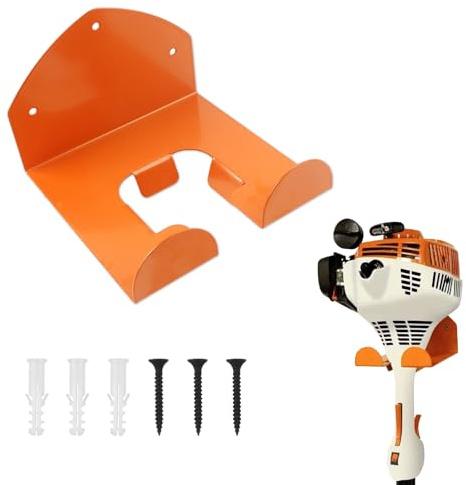 LCUHAVA Gartengeräte Halterung aus Verzinktem Stahl Wandhalter mit 3 Schrauben 3 Dübeln für Motorsensen Rasentrimmer Freischneider Gartenwerkzeug Aufbewahrung Besen Garage Garten 10kg Tragkraft​