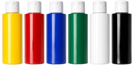 Lot de 6 peintures textiles lavables pour tissus clairs - Idéal pour la peinture de t-shirts, la conception textile, les sacs, les coussins (6 couleurs x 60 ml)