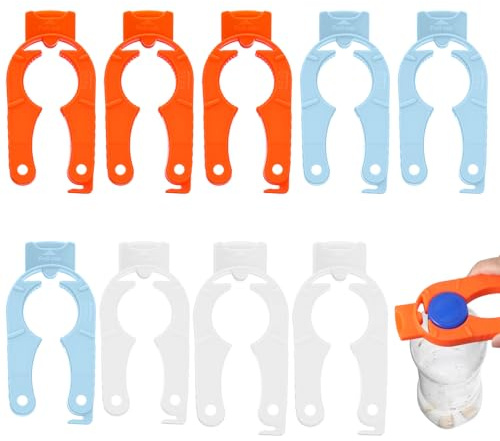 9pcs Bottle Openers for Arthritic Hands Plastic Bottle Cap Opener 3 in 1 Multi-Purpose Water Bottles Openers Easy Grip Jar Opener for Weak Hands, Seniors, Elderly