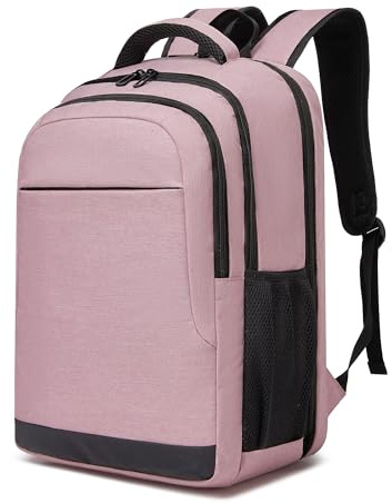 Shavont Sac à Dos Ordinateur Portable 15,6 Pouces Homme Femme, Rose | Ouverture 180°, Compartiment PC Rembourré, Poche Antivol, Multiples Poches, Dos Respirant, Bureau, Université, Voyage