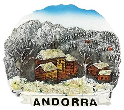 Andorra - Imán de resina 3D fuerte para nevera, recuerdo turístico, regalo turístico, hecho a mano, creativo, decoración del hogar y la cocina