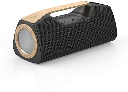 Wharfedale Haut-Parleur Bluetooth Haut-Parleur sans Fil Portable d'extérieur,IPX7 étanche,Son Puissant 25W,Rich Bass,Lumière LED,Banque de Puissance,TWS,Conception Durable (Noir)