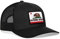 Trucker-Hüte mit Staatsflagge – Patch-Stil – Baseballkappe aus Netzstoff mit Snapback - Schwarz - Einheitsgröße