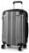 KONO 65cm Koffer Mittelgroß Hartschale Trolley Rollkoffer Reisekoffer mit 4 Rollen 65x42x26cm (Koffer L, Grau)