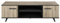 Calicosy - Meuble TV 2 Portes et 2 Niches - Wayne - Bois Clair et Noir - Panneaux de Particules - Naturel et Contemporain - Fabriqué en France - L151,4 x P39,3 x H46,2 cm