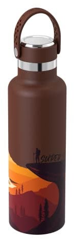 Super Sparrow Ultralight Water Bottle Stainless Steel 18/10-750ml - Insulated Metal Water Bottle - Standard Mouth Flex Lid - BPA Free - Flask for Gym, Travel, Sports
