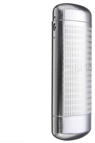 HIQIU Tragbar Hartschalen Brillenetui Metall Aluminium Aluminiumbox Brillenetui Hardcase Silber