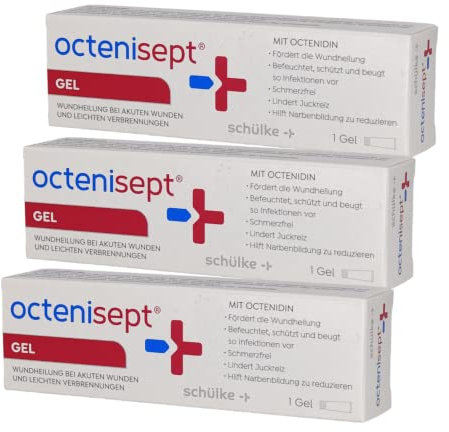 Octenisept Gel I Wundheilung bei akuten Wunden und leichten Verbrennungen I 3x 20ml im Sparset I plus PharmaPerle giveaway