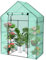 Ansobea Gewächshaus Foliengewächshaus Tomatenhaus 130g PE-Plane Treibhaus mit Regale für Pflanzen, 143 x 73 x 195cm, Grün Wasserdicht und Winddicht für Balkon und Garten