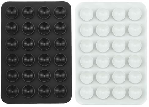 LuLiyLdJ coque ventouse, ventouse coque telephone, coques de téléphone à ventouse en silicone avec support adhésif, support antidérapant mains libres pour téléphone portable, 2 pièce
