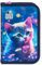 Derform Katzen Federtasche Federmappe blau gefüllt mit 22 Teilen Federmäppchen Katze