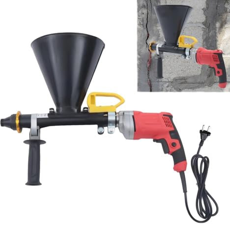 Rusopobe Portable Cement Grouting Machine, Electric Mortar Grout Gun Pump Hand Caulking Gun Mortar Applicator Sprayer Grout 2 Nozzles