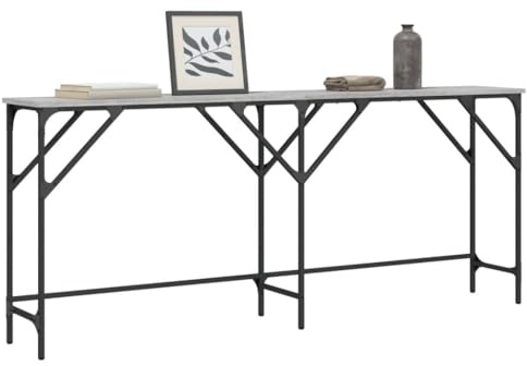 DYRJDJWIDHW Table d’appoint,Table Chevet,Table de Chevet Blanche,Table Console Sonoma Gris 180x29x75 cm Bois d'ingénierieGeeignet für Wohnzimmer, Schlafzimmer, Kino