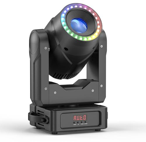 150W Moving Head LED Licht dmx512 Spot Zoom Gobo Partylicht Bühnenlicht mit 13°-15° Fokuseffekt 7 Muster 7 Farben 3 Prisma für Bühne Disco DJ Bar Party Weihnachten
