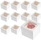 YKUKIZEE 20 PCS Cake Board and Box 10x10x8 inch, Square Bakery Box with Window, Large Cake Boxes for Transporting Pastry Cookies Cupcake Pizza 10 Boxes & 10 Boards
