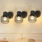 Glitzerlife Wandleuchte Vintage Wandstrahler Schwarz - Wandlampe 1 Flammig Schwenkbar 330° Metall 3er Flurlampe LED Strahler Retro Küche Kinderzimmer Wohnzimmer Schlafzimmer Max.40W Ohne Leuchtmittel