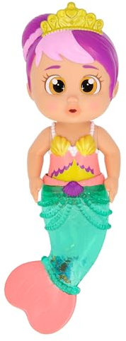 BLOOPIES Shimmer Mermaids Emma, Giocattolo d'Acqua, Sirena con Coda Scintillante Piena di Charms che Spruzza Acqua, Giocattolo Regalo per Bambini dai 18 Mesi in su