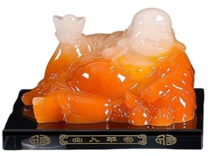 WACEH Earrings Buddha Ornament Figur, 5,5 -Zoll -Lachen Buddha Happy Buddha Statue Figuren Reichtum und viel Glück für Home Office Car Decor Garden Buddha Statue (c) Jewelry