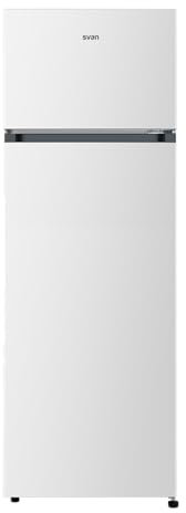 Svan Frigorífico 2 Puertas Blanco SF165501E. Capacidad 243 Litros, Puerta Reversible, Bajo Nivel Sonoro, Eficiencia Energética Clase E