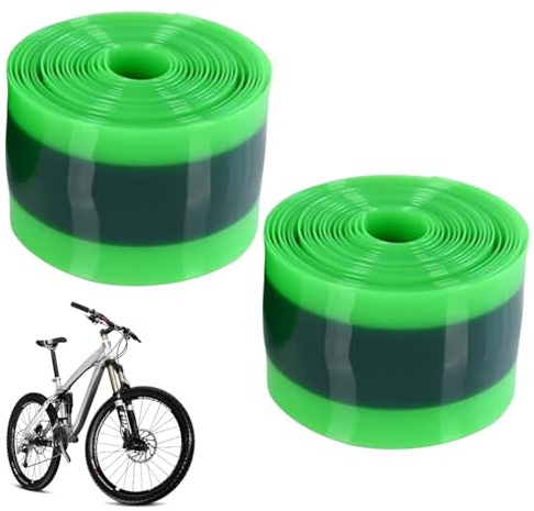 2PCS Bike Tyre Liner, Anti-Puncture Proof Belt Tyre Tape Boom, Bicycle Tube Flat Protector, Easy Install, Compatible with 12 16 18 20 24 26 27.5 29 Mountain & Road Bike Tyres