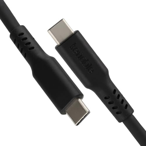 kenable USB-C 3.2 Gen 2x2 Cable 20Gbps Data Transfer 100W Power Delivery Fast Charging Lead USB-C to USB-C Plug Compatible with Laptops Tablets Phones 1m Black